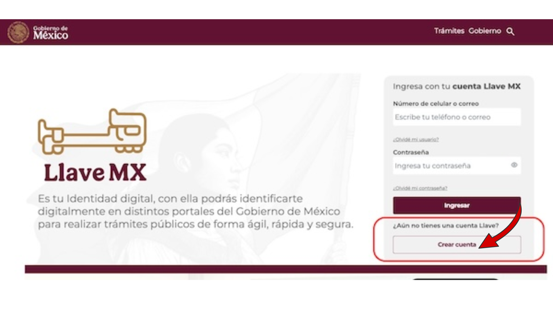 Portal Llave MX crear cuenta Beca Rita Cetina